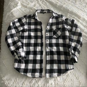 Sherpa lined flannel throw over!